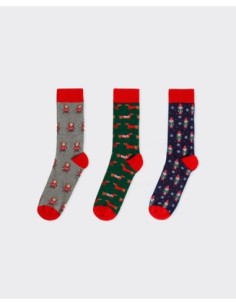 Calcetín Mediano Diver Christmas para Hombre, | MrDandy