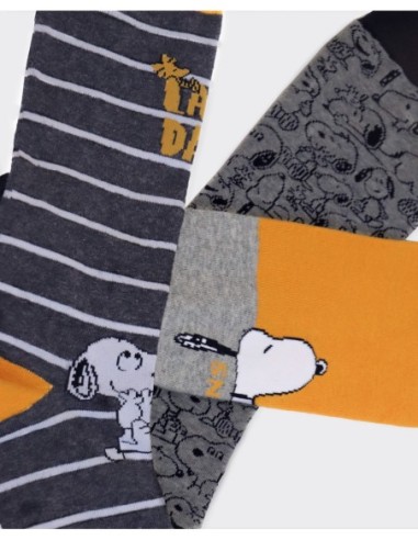 Calcetín Mediano Yellow Snoopy para Hombre, | MrDandy