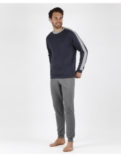 MAGNIFIC Pijama Manga Larga Solid para Hombre | MrDandy