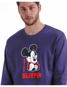 Pijama Manga Larga Mickey Zigzag para Hombre | MrDandy