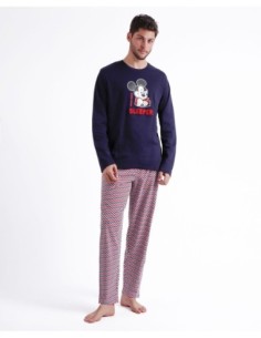 Pijama Manga Larga Mickey Zigzag para Hombre | MrDandy 2
