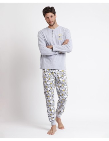 Pijama Manga Larga Snoopy Funny para Hombre | MrDandy