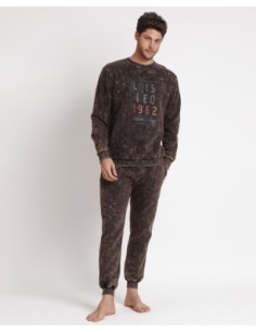 Pijama Manga Larga Felpa Oxido para Hombre | MrDandy