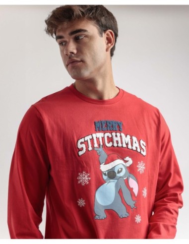 Pijama Manga Larga Stitchmas para Hombre | MrDandy