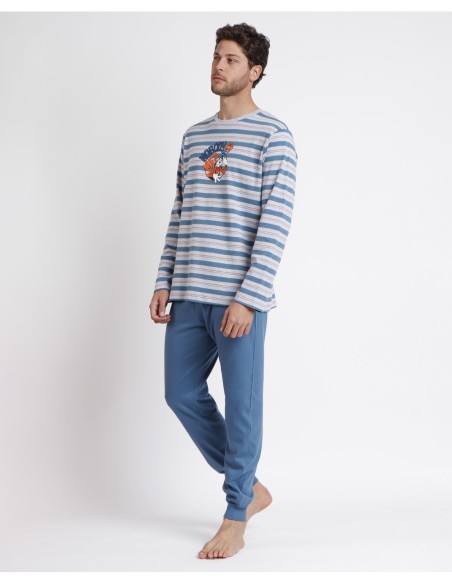 Pijama Manga Larga Nobody Goofy para Hombre | MrDandy