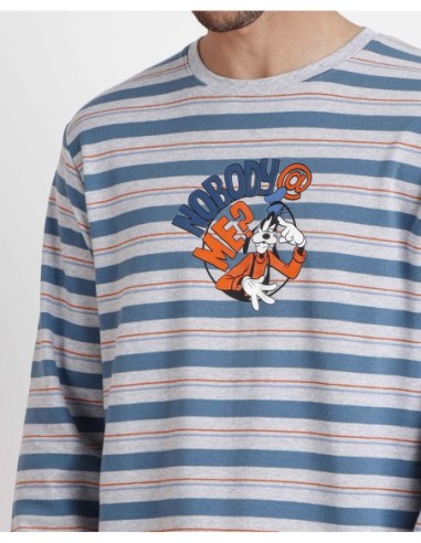 Pijama Manga Larga Nobody Goofy para Hombre | MrDandy