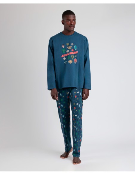 Pijama Manga Larga Alien Species para Hombre | MrDandy