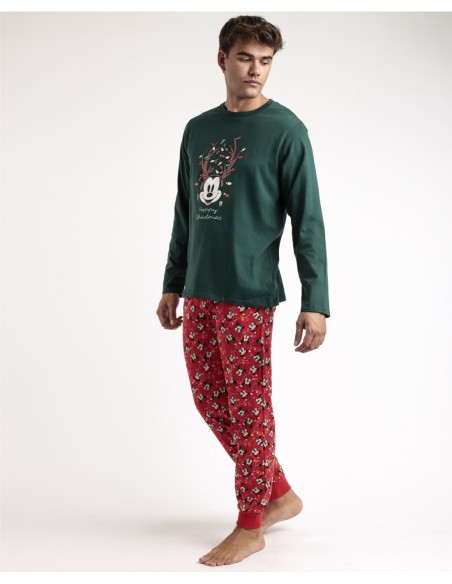 Pijama Manga Larga Mickey Xmas para Hombre | MrDandy