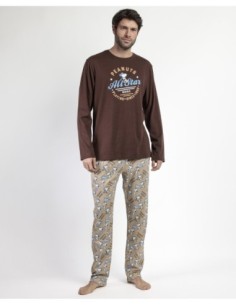 Pijama Manga Larga Varsity Squad para Hombre | MrDandy