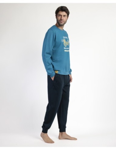 Pijama Manga Larga Felpa Snow para Hombre | MrDandy