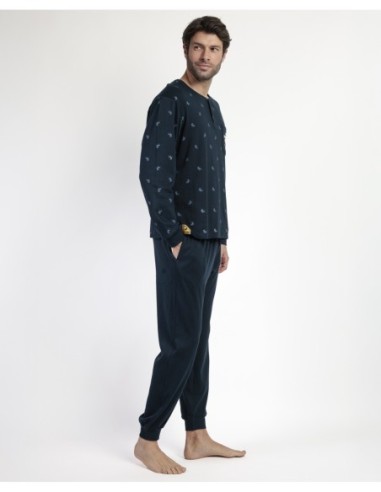 Pijama Manga Larga Tapeta Snow para Hombre | MrDandy