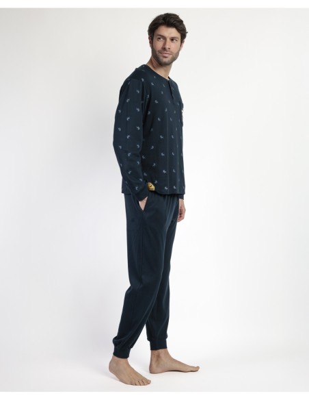 Pijama Manga Larga Tapeta Snow para Hombre | MrDandy
