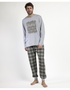 Pijama Manga Larga Never Give Up para Hombre | MrDandy