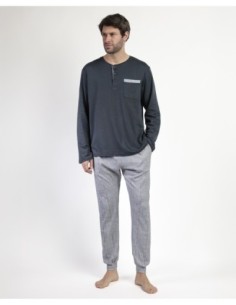 Pijama Manga Larga Tapeta Harris para Hombre | MrDandy