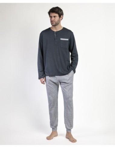 Pijama Manga Larga Tapeta Harris para Hombre | MrDandy