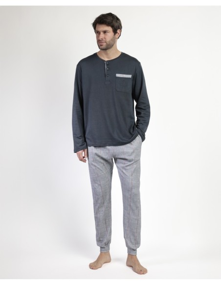 Pijama Manga Larga Tapeta Harris para Hombre | MrDandy