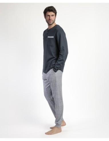 Pijama Manga Larga Tapeta Harris para Hombre | MrDandy