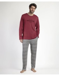 Pijama Manga Larga Houndstooth para Hombre | MrDandy