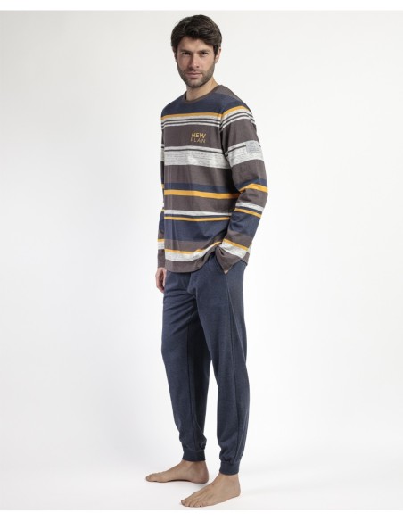 Pijama Manga Larga Amber para Hombre | MrDandy