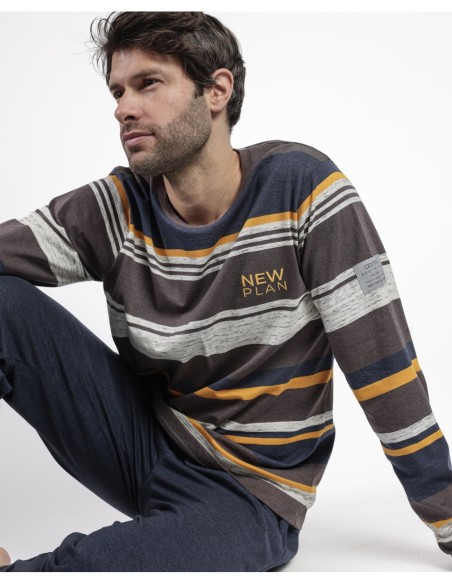 Pijama Manga Larga Amber para Hombre | MrDandy