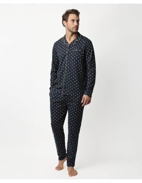 Pijama Manga Larga Abierto Classic Tie para | MrDandy