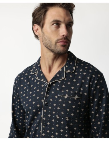 Pijama Manga Larga Abierto Classic Tie para | MrDandy