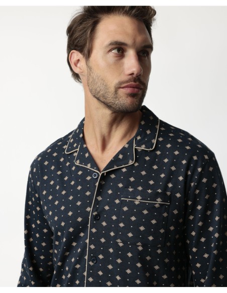 Pijama Manga Larga Abierto Classic Tie para | MrDandy