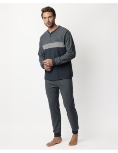 MAGNIFIC Pijama Manga Larga Tapeta Grigio | MrDandy