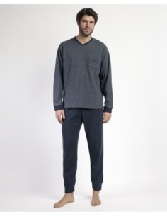 MAGNIFIC Pijama Manga Larga Pico Grigio para | MrDandy