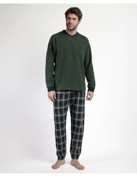 MAGNIFIC Pijama Manga Larga Pico Smeraldo | MrDandy