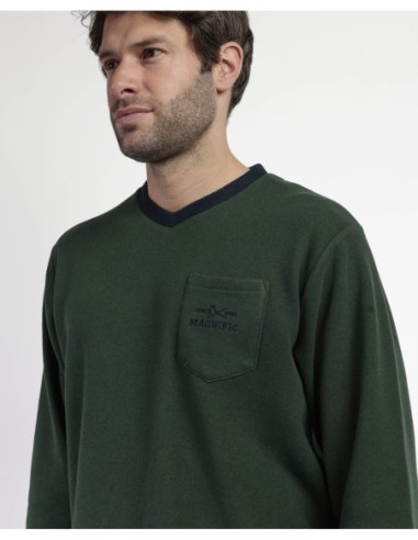 MAGNIFIC Pijama Manga Larga Pico Smeraldo | MrDandy