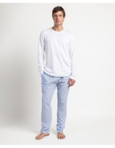 HOME Pijama Manga Larga Popelín Home Compact | MrDandy